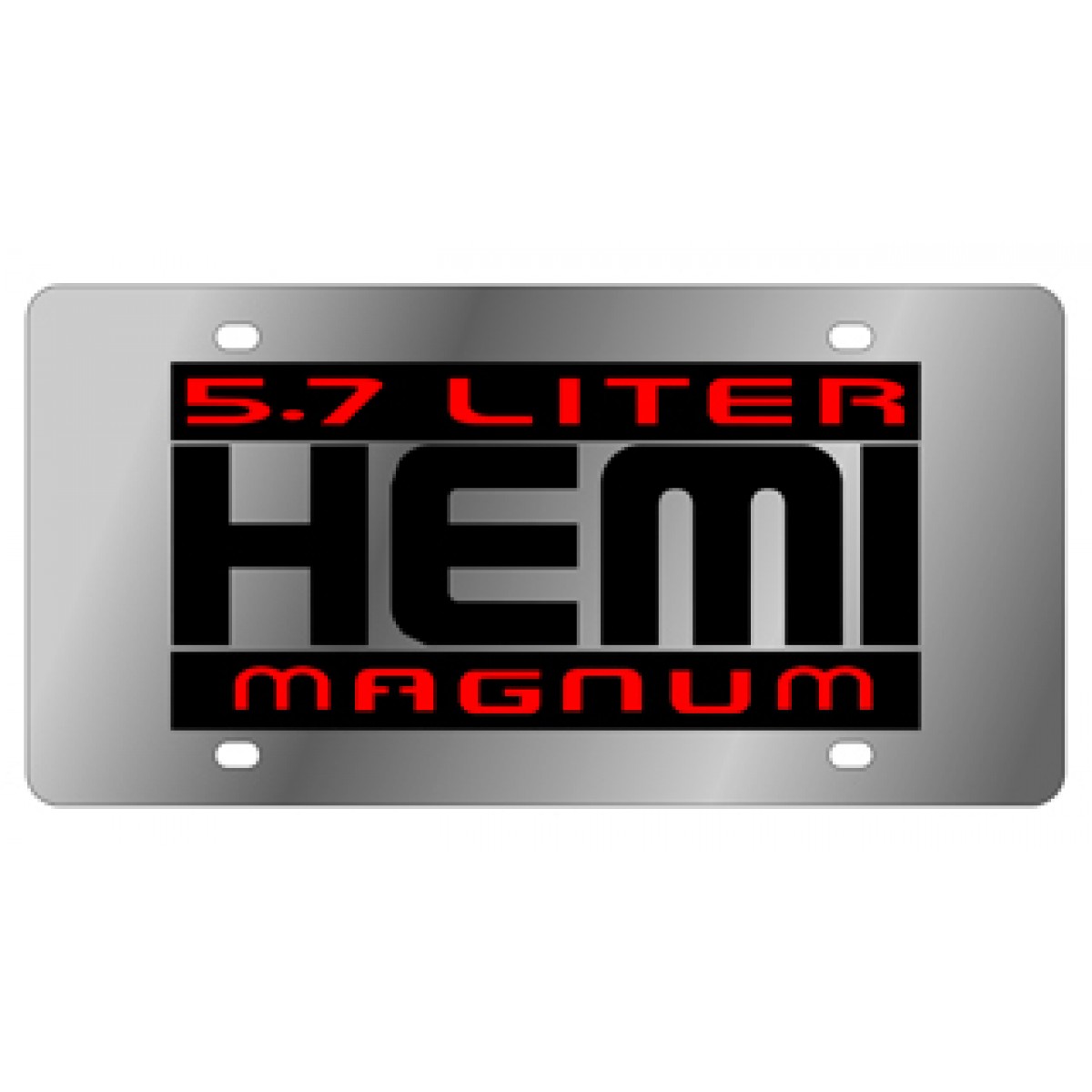 HossRods.com | Dodge 5.7 Liter HEMI Magnum License Plate - Lazer Style