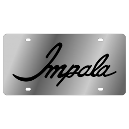 Chevy Impala Retro Stainless Steel License Plate 