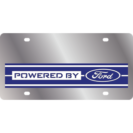 Powered by Ford Stainless Steel License Plate 