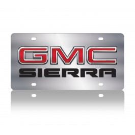 GMC Sierra Logo Stainless Steel License Plate 