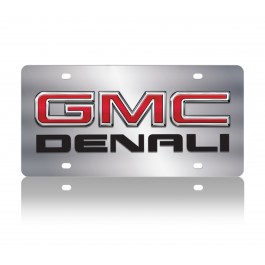 GMC Denali Logo Stainless Steel License Plate 