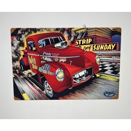 Gasser Willys Truck Vintage Sign 18 x 12