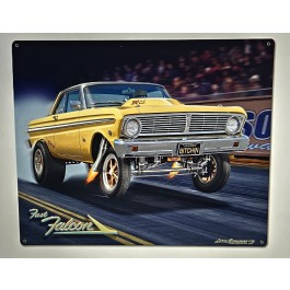 65 Ford Falcon Gasser Vintage Sign 15 X 12