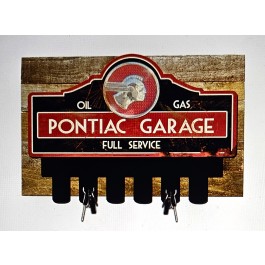 Pontiac Garage Key Hanger on Wood Backing