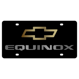 Chevy Equinox Lazer-Tag License Plate with Gold Bowtie