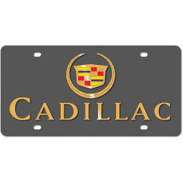 Cadillac Gold Block Carbon Steel License Plate