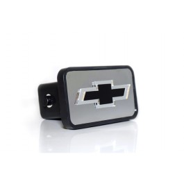 Chevy Black Hitch Cover with Bowtie
