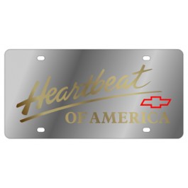Chevy Heartbeat Of America Stainless Style License Tag