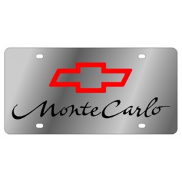 Chevy Monte Carlo License Plate with Red Bowtie