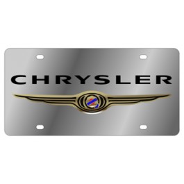 Dodge Chrysler License Plate with Black Font