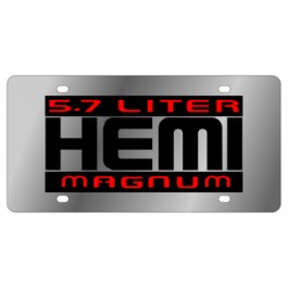 5.7 Liter HEMI Magnum Stainless Steel License Plate