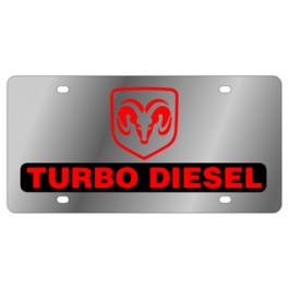 Ram Turbo Diesel Stainless Steel License Plate