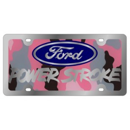 Power Stroke - License Plate - Stainless Style