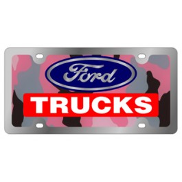 Ford Trucks - License Plate - Stainless Style