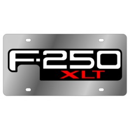 Ford F-250 XLT Stainless Steel License Plate 