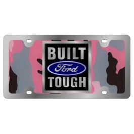 Built Ford Tough - License Plate - Stainless Style