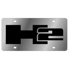 Hummer H2 Logo Stainless Steel License Plate