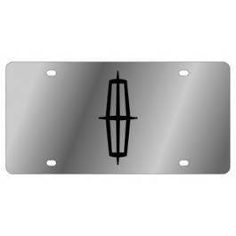 Lincoln License Plate with Black Logo
