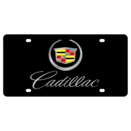 Cadillac Lazer Tag License Plate with Silver Script