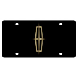Lincoln Lazer-Tag License Plate Gold Emblem