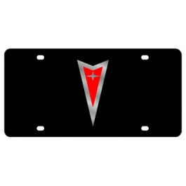 Pontiac Silver Logo Lazer-Tag License Plate
