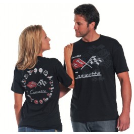 Corvette T Shirt with Emblems from 1953 to 1999