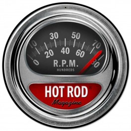 Hot Rod Tach Vintage Sign by Hot Rod Magazine 28 x 28