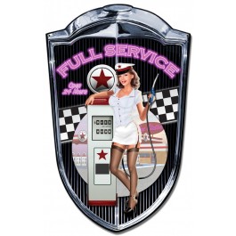 Grill Gas Pump Pinup Sign