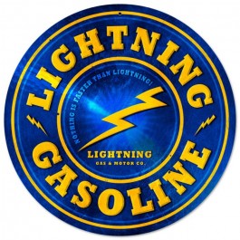 Lightning Gasoline Vintage Sign 14 x 14