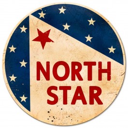 North Star Gasoline Vintage Sign 12 x 12