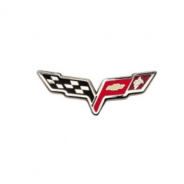 C6 Corvette Crossflags Hat Pin