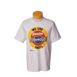 WE USE GENUINE CHEVROLET PARTS T-SHIRT - ASH