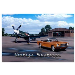 Vintage Mustangs Metal Sign 16 x 24