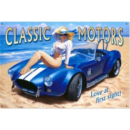 Classic Motors Vintage Metal Sign 18 x 12