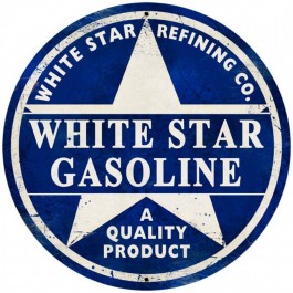 White Star Gasoline Vintage Sign 28 x 28