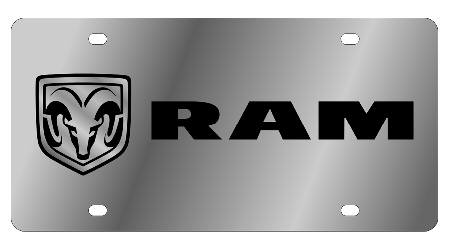Dodge Ram Stainless Steel License Plate 