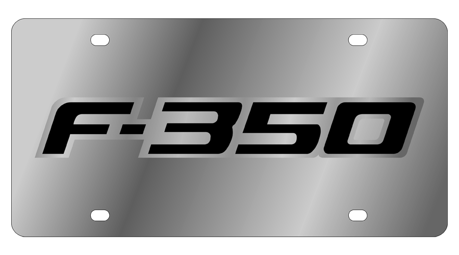 Ford F-350 Stainless Steel License Plate Badge Only 