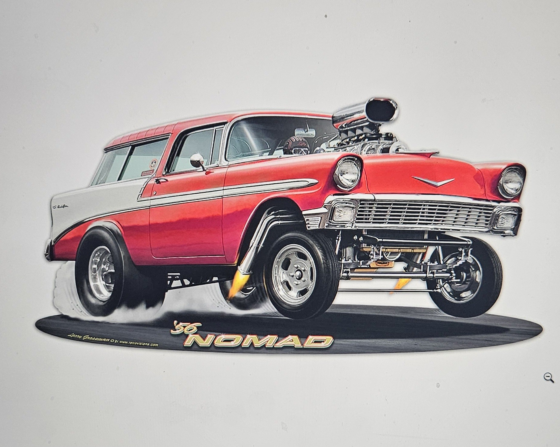 1956 Nomad Gasser Sign 18 x 9 
