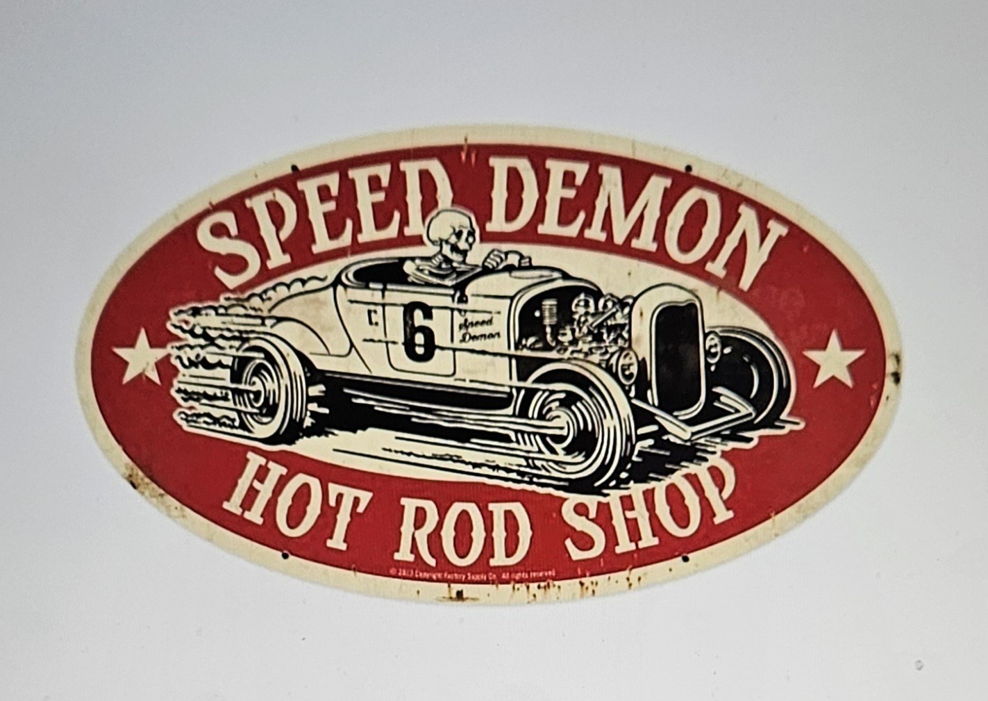 Speed Demon Hrshop Vintage Sign 24 x 14