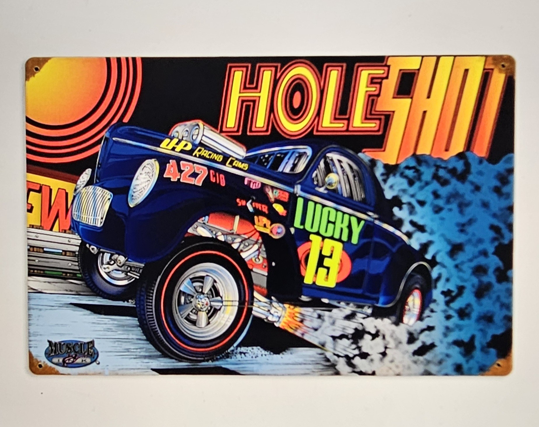 Gasser Hole Shot Vintage Sign 18 x 12