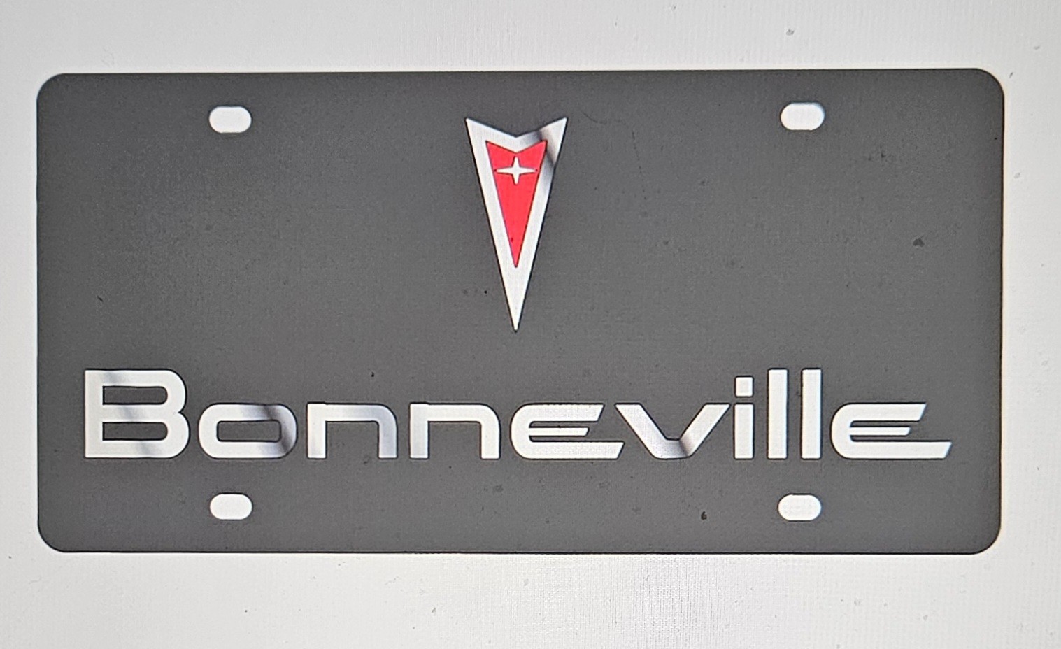 Pontiac Bonneville Carbon Steel License Plate