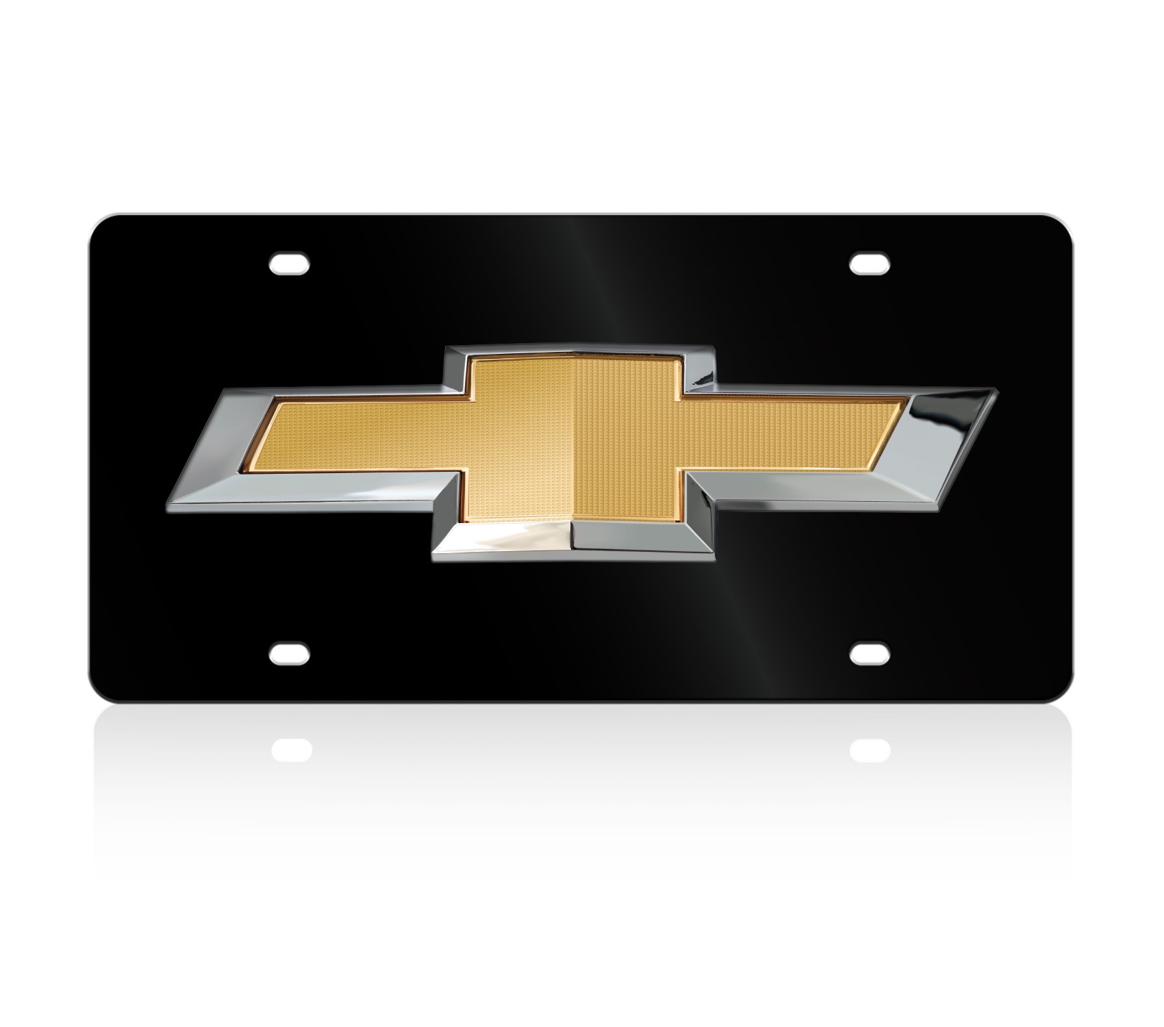 Chevrolet Gold Bowtie Lazer-Tag License Plate 