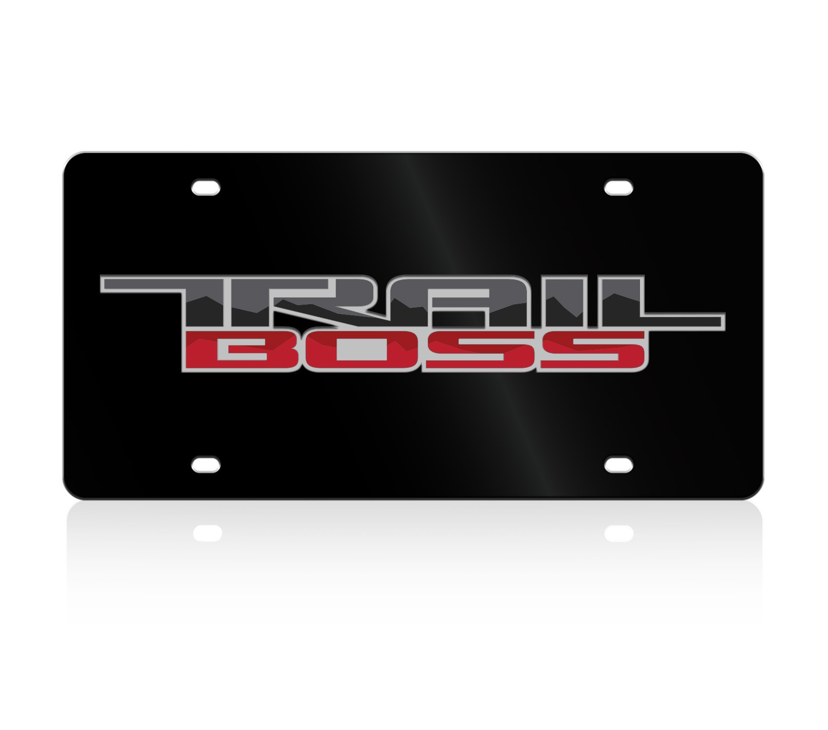 Chevy 2019 Silverado Trail Boss Badge License Plate