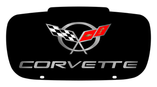Chevrolet Corvette C5 Contour Plate Logo & Word