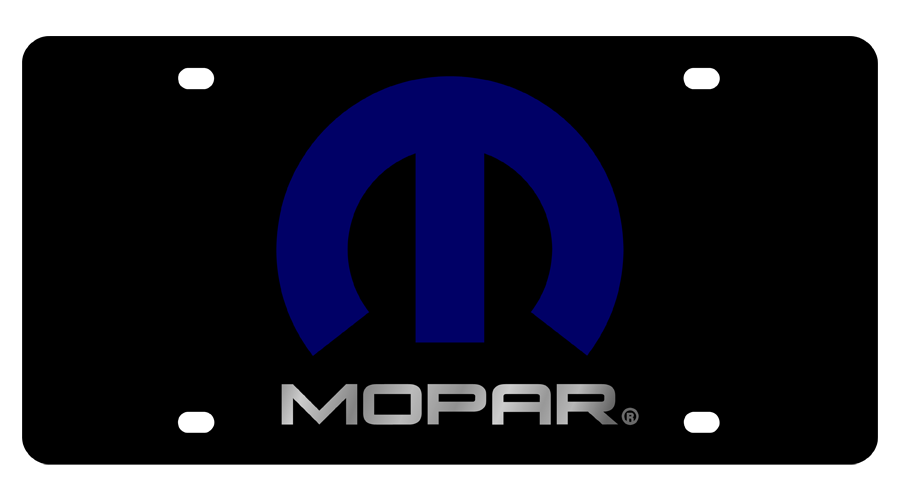 Chrysler Mopar Carbon Steel License Plate