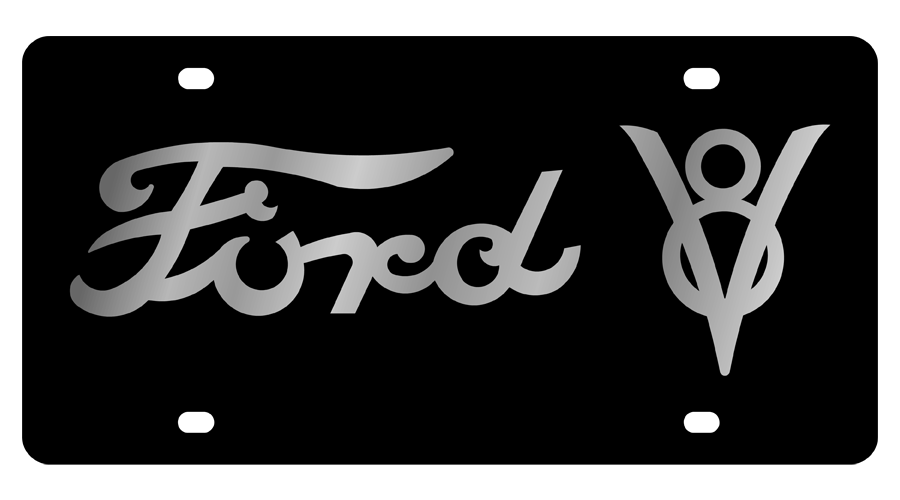 Ford V8 Lazer-Tag License Plate