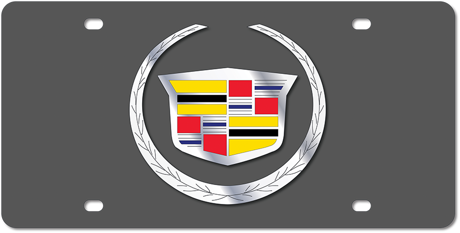 Cadillac Silver Crest 2001-2014 Carbon Steel License Plate