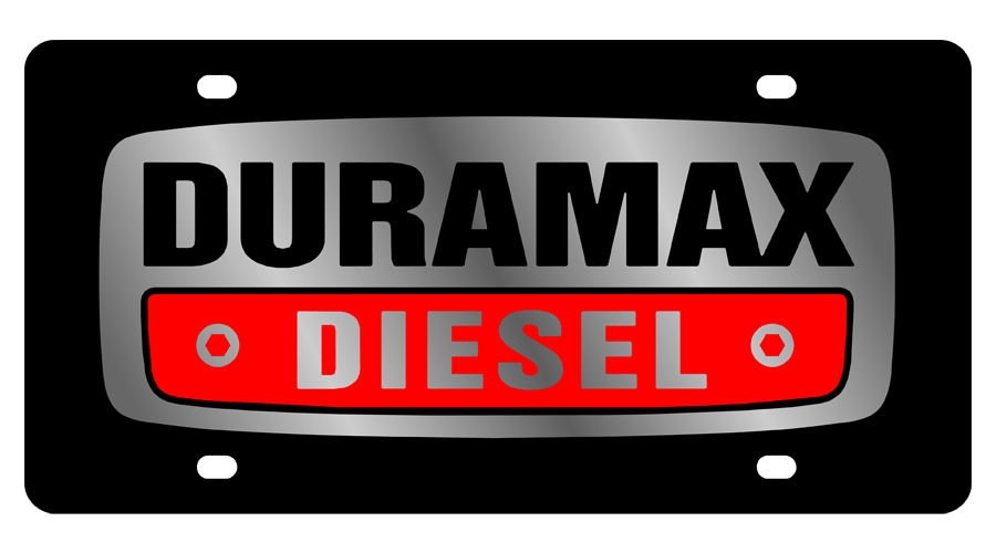 Chevy Duramax Diesel Carbon Steel License Plate