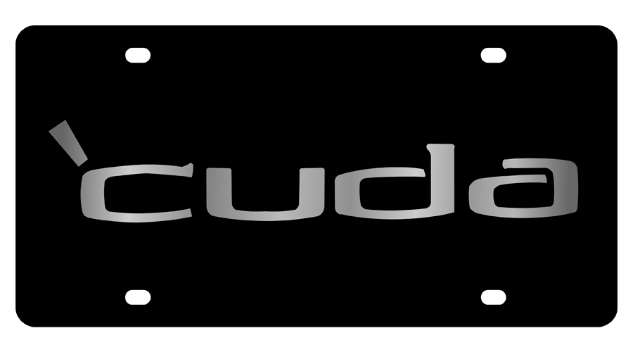Plymouth Cuda Carbon Steel License Plate