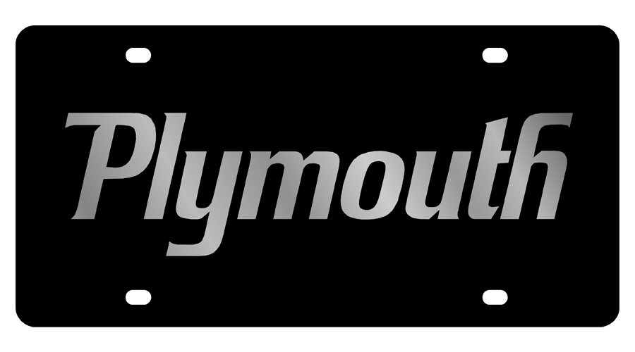 Plymouth Carbon Steel License Plate